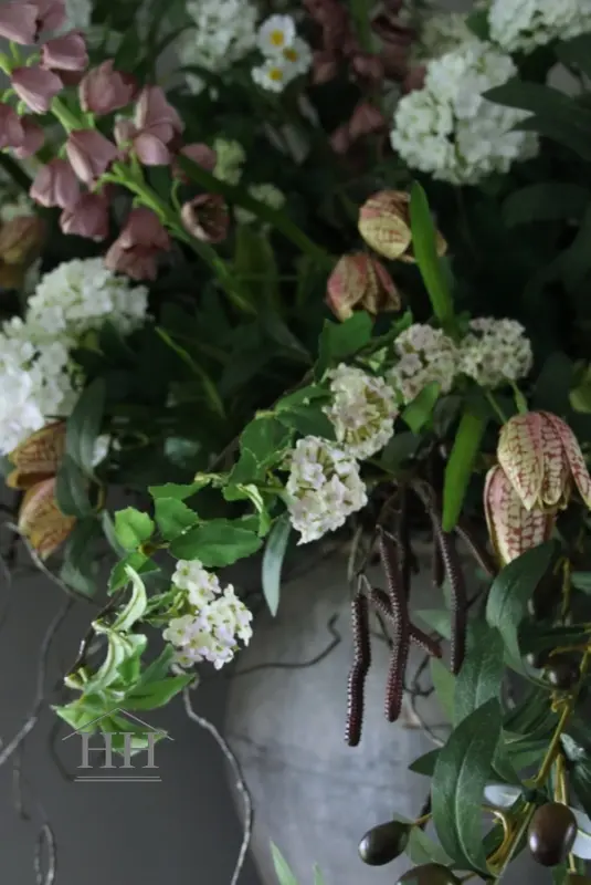 Kunst Viburnum spray zacht roze