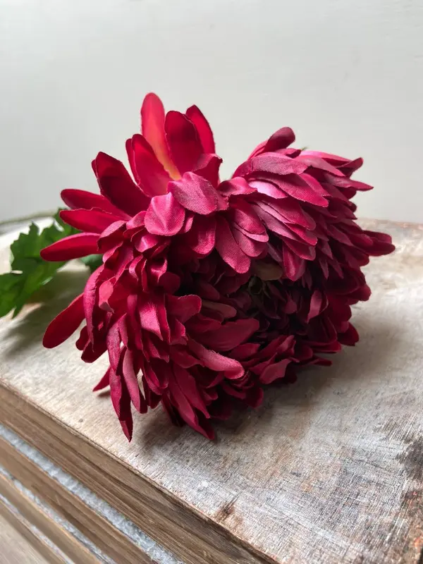 Kunstbloem Chrysant paars / roze