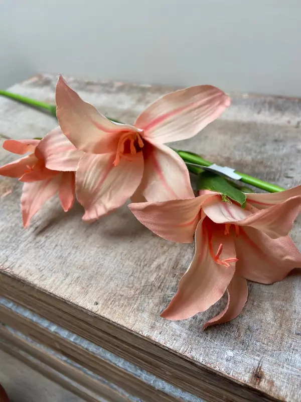 Kunstbloem Gladiool zalm roze