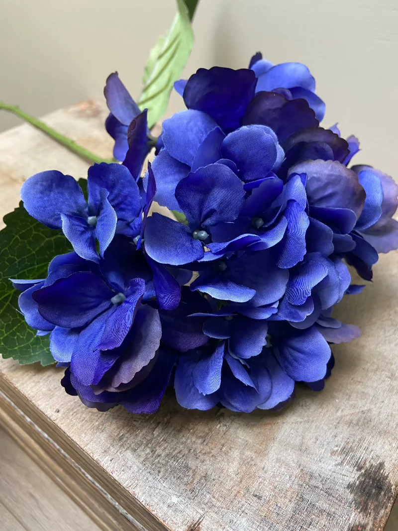 Kunstbloem Hortensia blauw