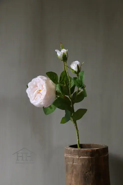 Kunstbloem roos 52 cm zacht zalm