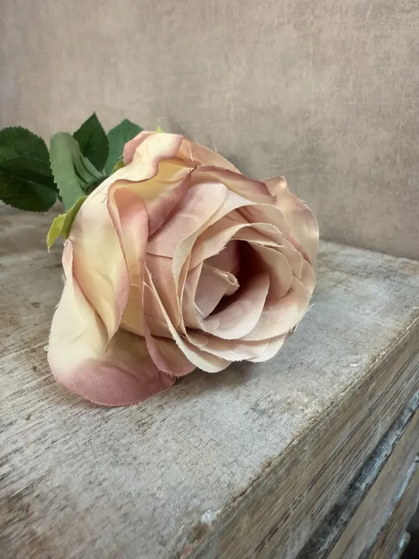 Kunstbloem Roos | Antiek roze