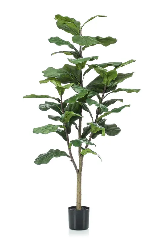 Kunstplant Ficus Lyrata 120cm – Tabaksplant Groen