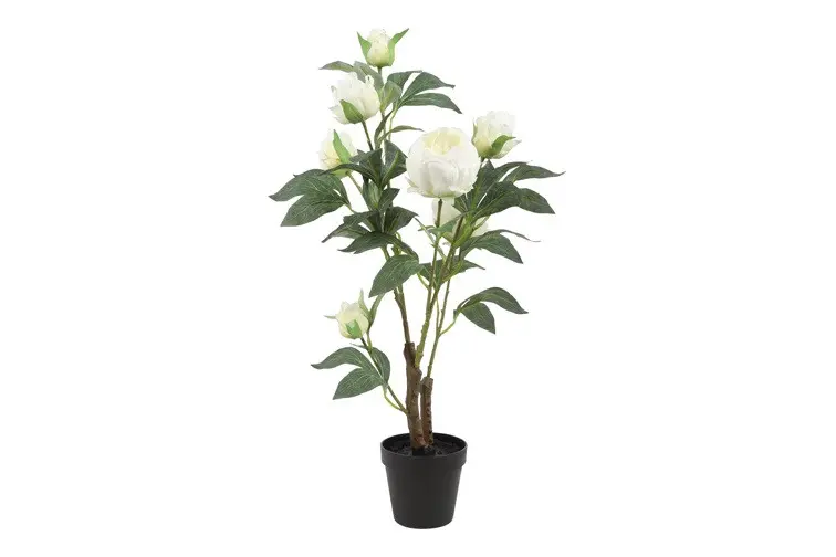 Kunstplant Peony M wit-L25B25H68CM