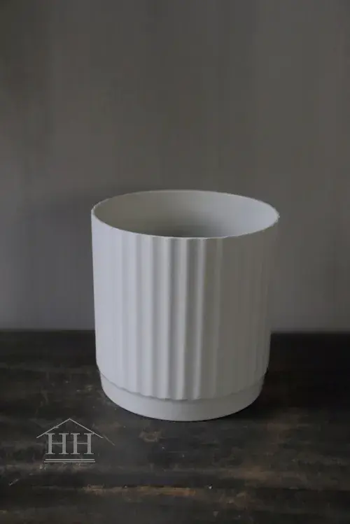 Kunststof pot - vaas wit