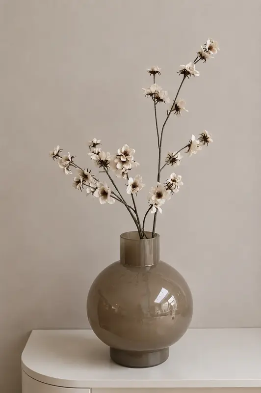 KUNSTTAK BLOEMETJES | BEIGE