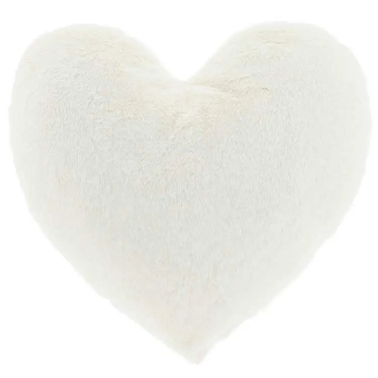 Kussen Heart 45x35cm dove white