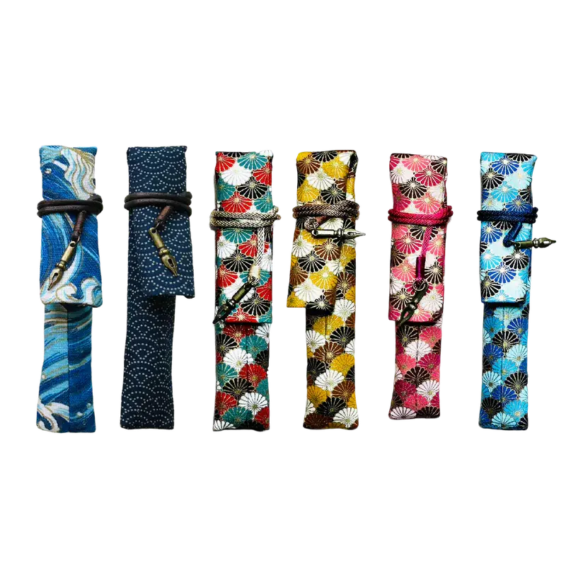 Kyokuhaku Japanese kiku pattern Pen Sleeve