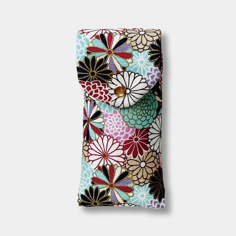 Kyokuhaku Pen Pouch flap case for 2 pens Dahlia