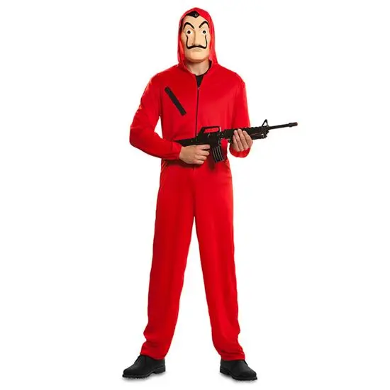 La casa de Papel overvaller mt. S incl. masker