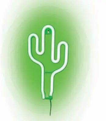 Lamp cactus neon groen