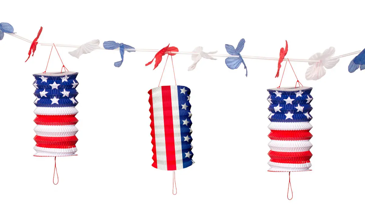 Lampionnenslinger USA Party 360cm