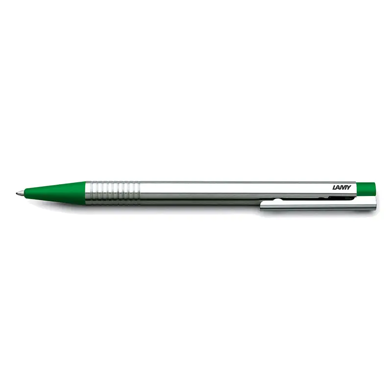 Lamy Logo Balpen Edelstaal met groen beslag