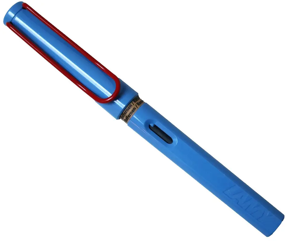 LAMY safari light blue with red clip 2006 fountain pen