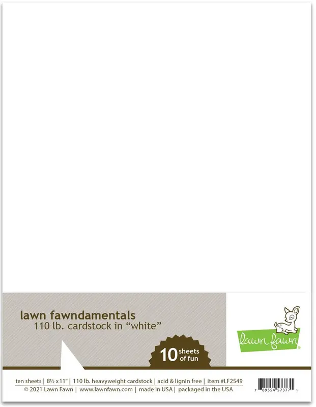 Lawn Fawn - 110 Lb. Cardstock - White