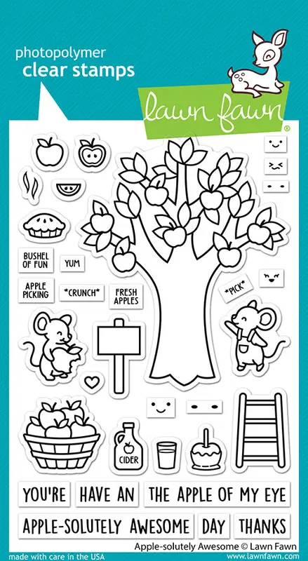 Lawn Fawn - Apple-Solutely Awesome