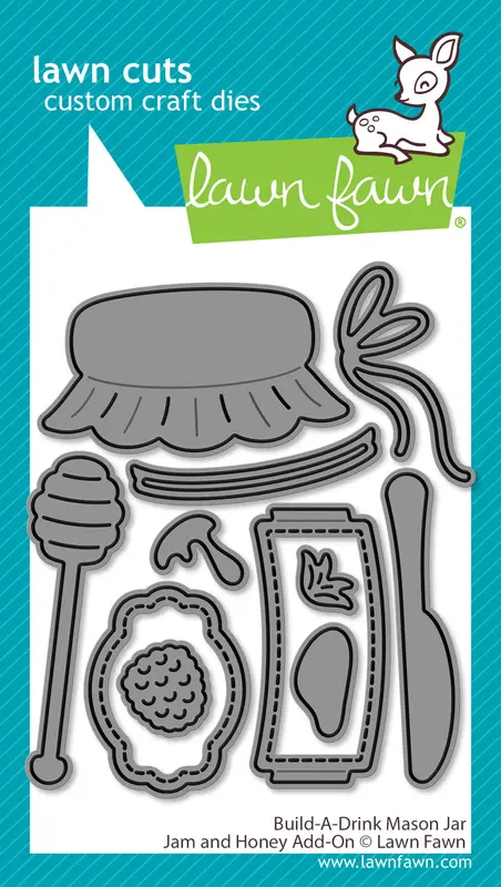 Lawn Fawn - Build-A-Drink Mason Jar Jam And Honey Add-On