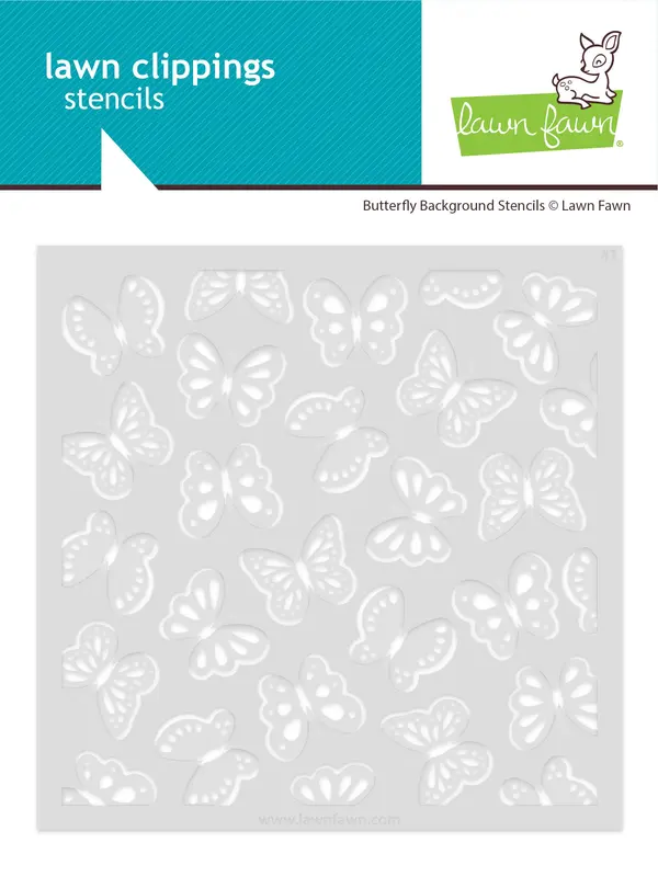 Lawn Fawn - Butterfly Background Stencils (2pcs)