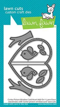 Lawn Fawn - Center Picture Window Card Heart Add-On