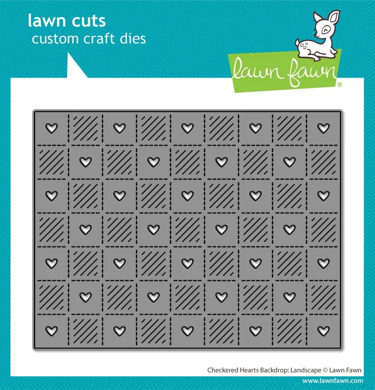 Lawn Fawn - Checkered Hearts Backdrop