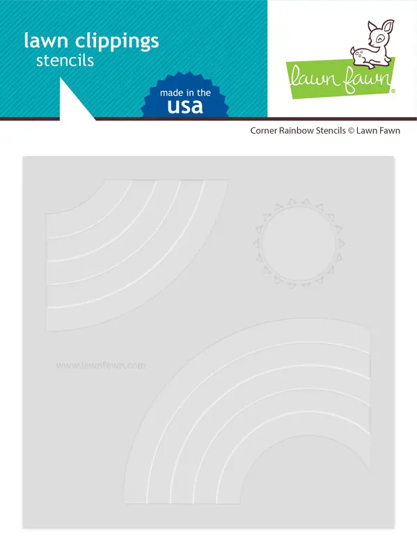 Lawn Fawn - Corner Rainbow Stencils (2pcs)