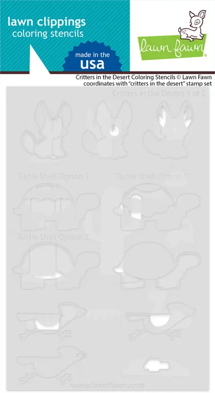 Lawn Fawn - Critters In The Desert Coloring Stencils