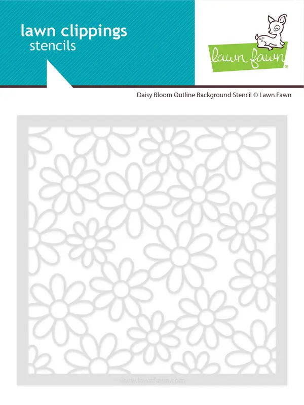 Lawn Fawn - Daisy Bloom Outline Background Stencil