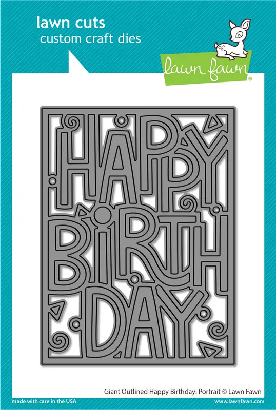 Lawn Fawn - Giant Outlined Happy Birthday