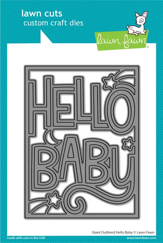 Lawn Fawn - Giant Outlined Hello Baby