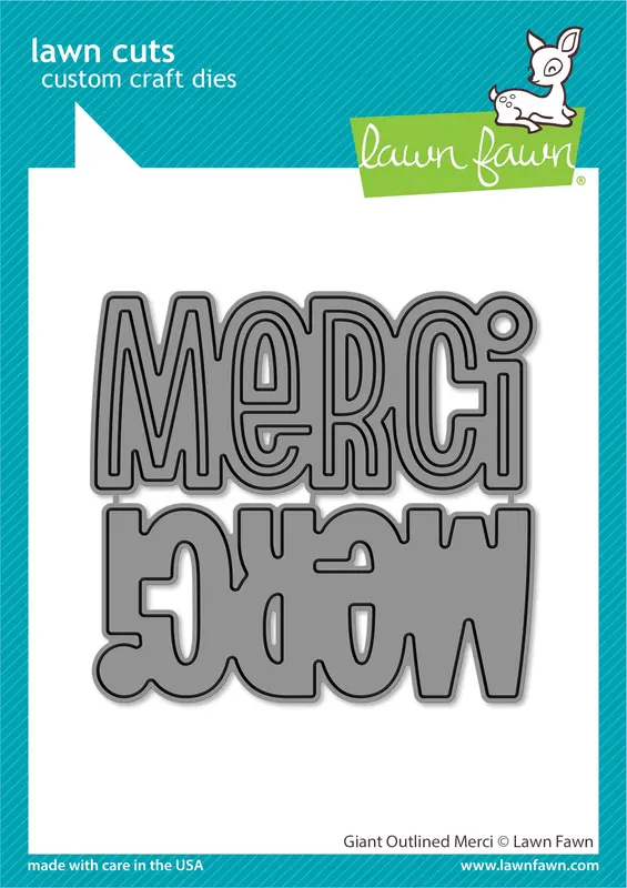 Lawn Fawn - Giant Outlined Merci