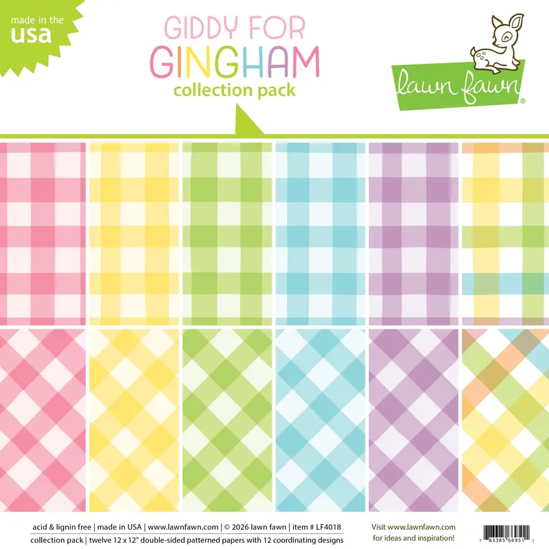Lawn Fawn - Giddy For Gingham Collection Pack 12x12"