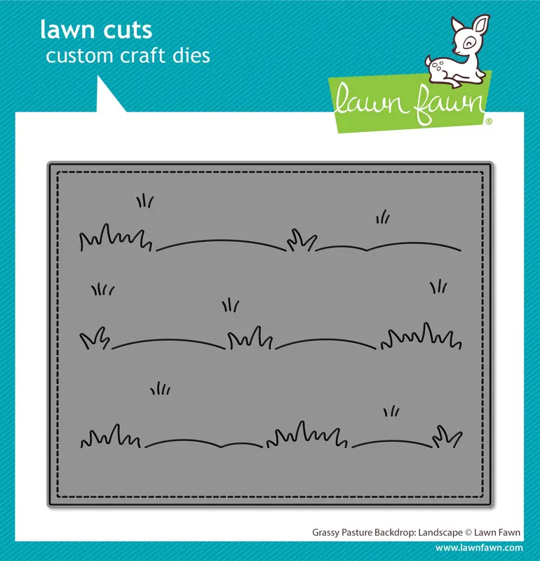 Lawn Fawn - Grassy Pasture Backdrop
