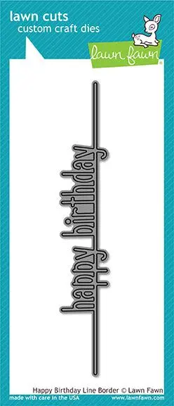 Lawn Fawn - Happy Birthday Line Border