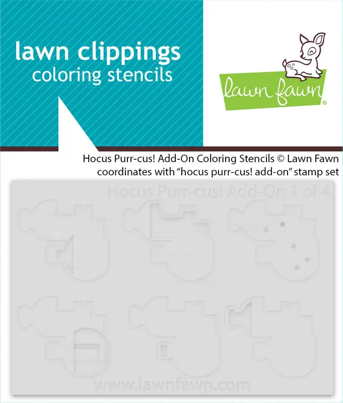 Lawn Fawn - Hocus Purr-Cus! Add-On Coloring Stencils
