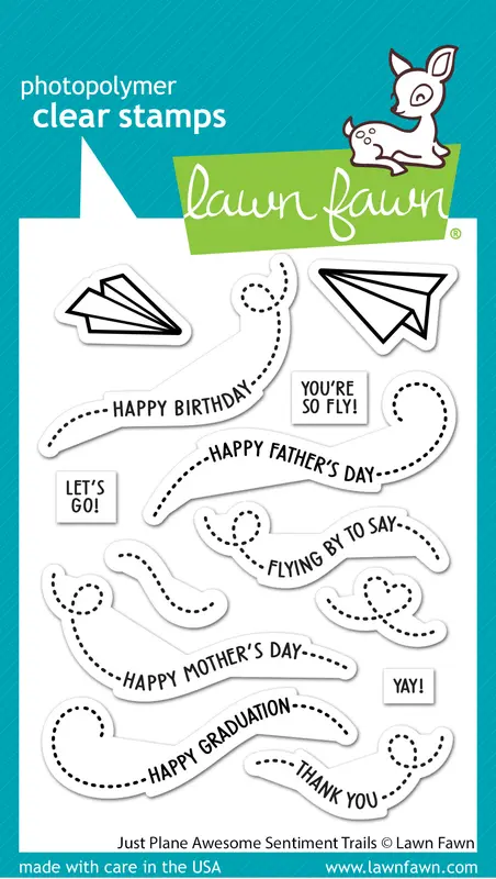 Lawn Fawn - Just Plane Awesome Sentiment Trails