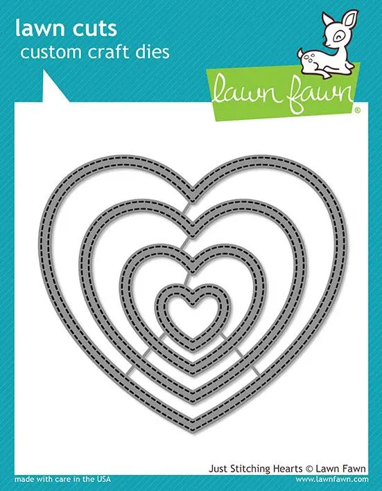 Lawn Fawn - Just Stitching Hearts