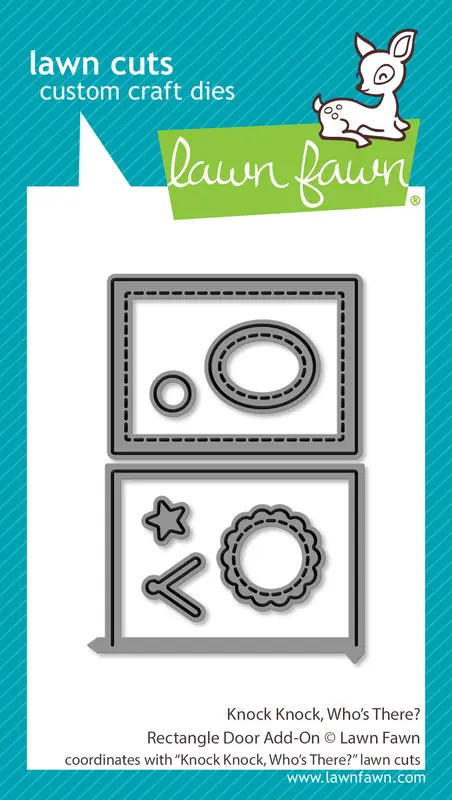Lawn Fawn - Knock Knock, Who's There? Rectangle Door Add-On