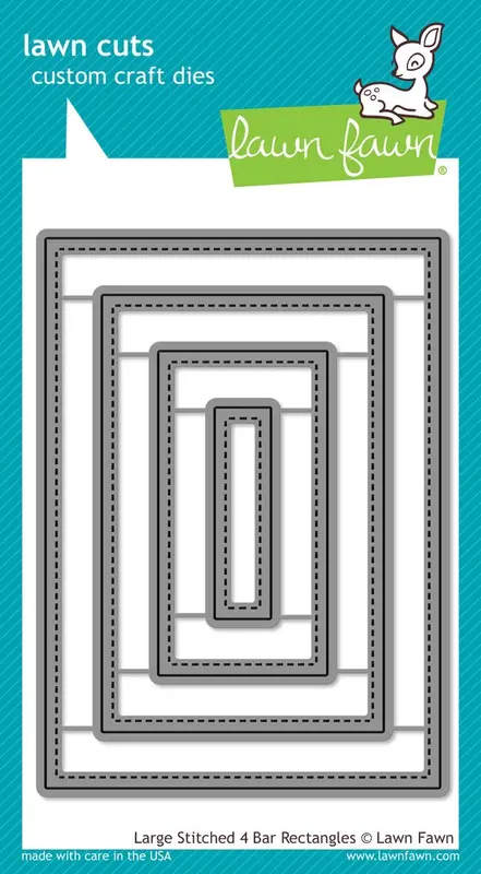 Lawn Fawn - Large Stitched 4 Bar Rectangles
