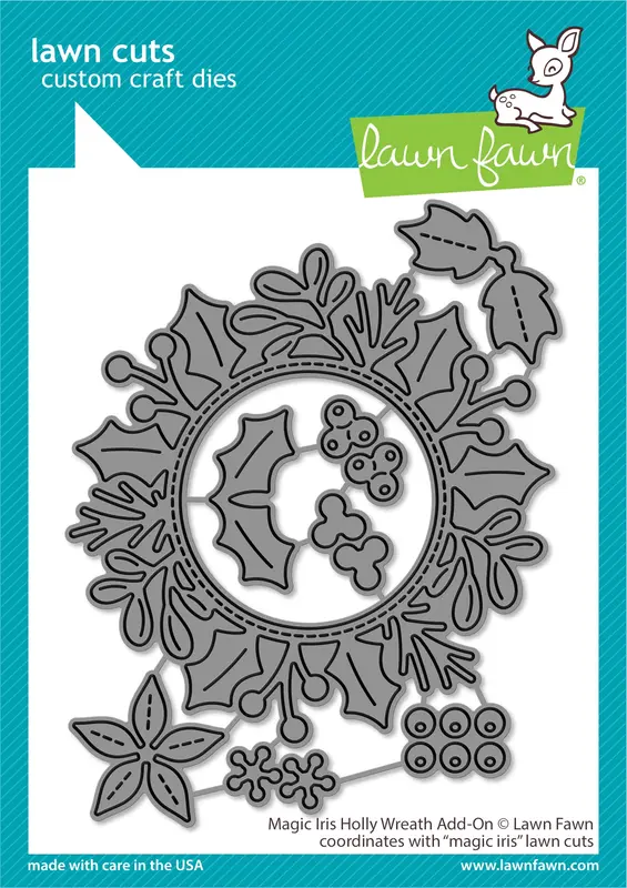 Lawn Fawn - Magic Iris Holly Wreath Add-On