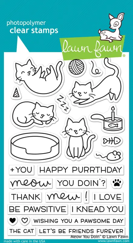 Lawn Fawn - Meow You Doin'