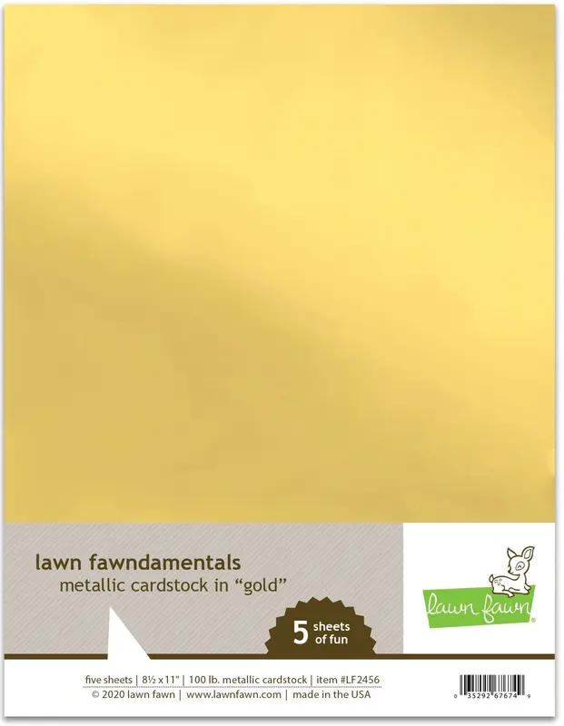 Lawn Fawn - Metallic Cardstock - Gold