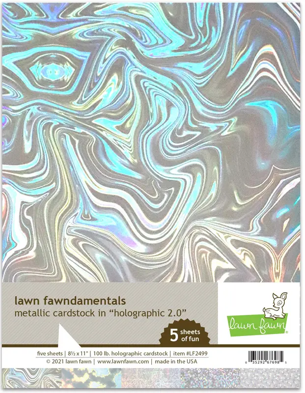 Lawn Fawn - Metallic Cardstock - Holographic 2.0
