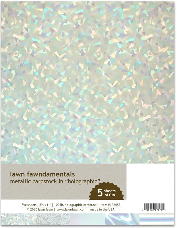 Lawn Fawn - Metallic Cardstock - Holographic