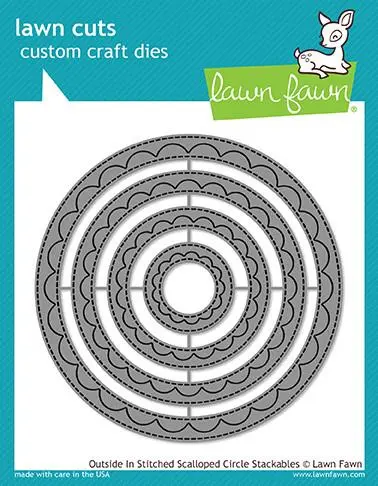 Lawn Fawn - Outside In Stitched Scalloped Circle Stackables
