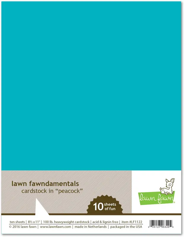 Lawn Fawn - Peacock Cardstock