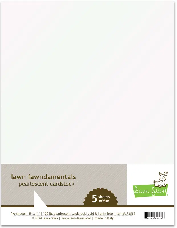 Lawn Fawn - Pearlescent Cardstock (5 sheets)