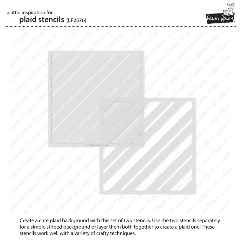 Lawn Fawn - Plaid Stencils (2pcs)