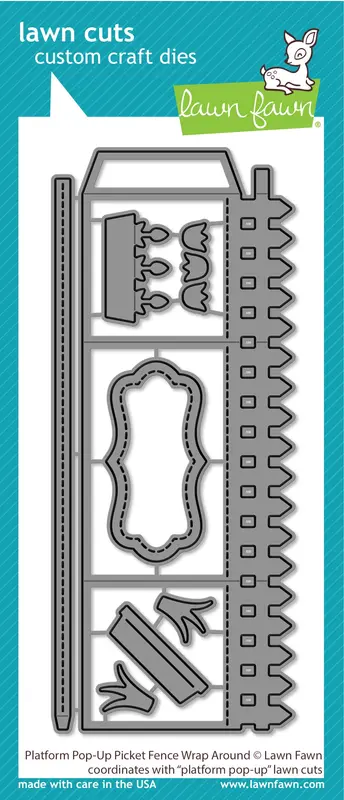 Lawn Fawn - Platform Pop-Up Picket Fence Wrap Around