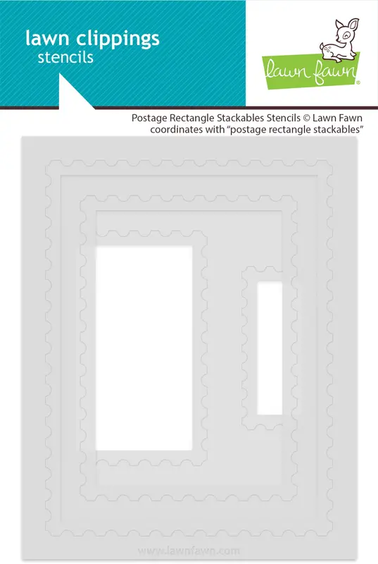 Lawn Fawn - Postage Rectangle Stackables Stencils