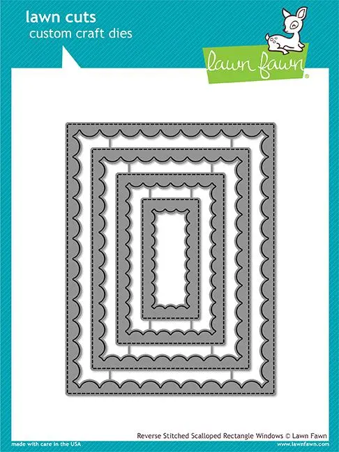 Lawn Fawn - Reverse Stitched Scalloped Rectangle Windows